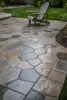 Baldosa para patio exterior Hexa Stone, mezcla de gris y beige arena