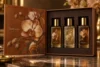 burnished amber, cream and espresso