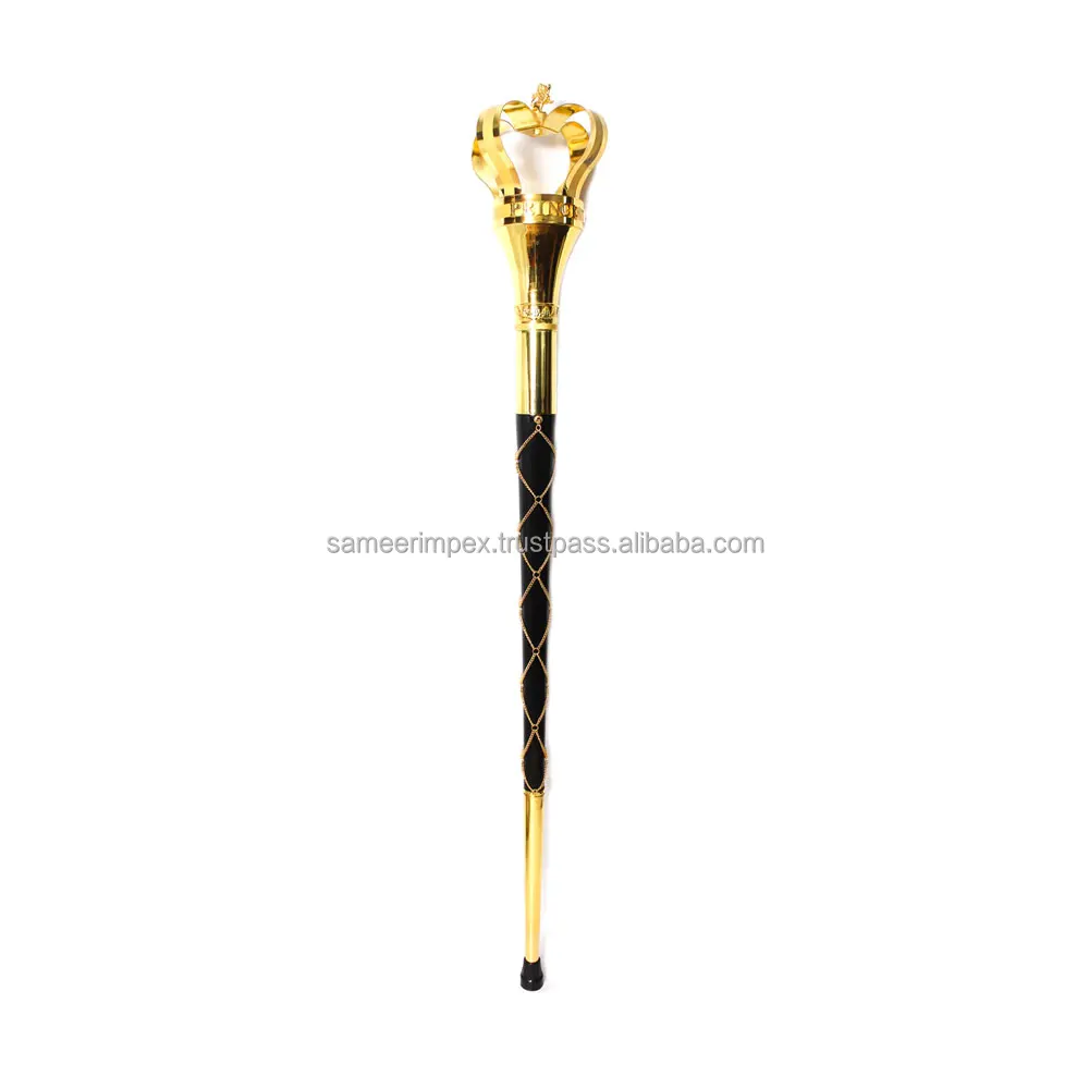 Drum Major Mace Embossed Head Gold Chrome Lion With Crown & Eagle 3