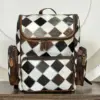 Brown & White Checkered