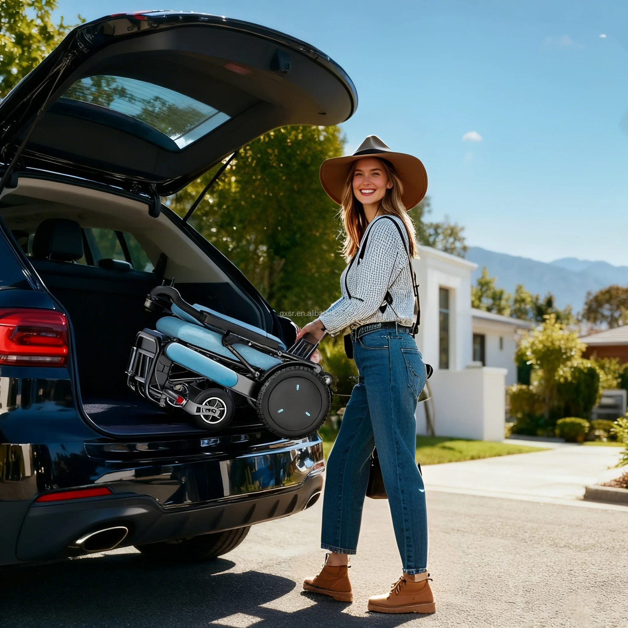 product lightweight electric wheelchair 300 lbs weight capacity long range 20 miles ce certified-1