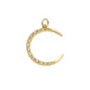 CZ Moon Crescent Charm Pendant