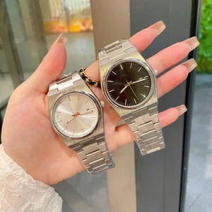 New High-Quality Fashionable Women's Quartz Couple Watches Stainless Steel Retro Luminous Waterproof Luxury Men's Brand Watches
