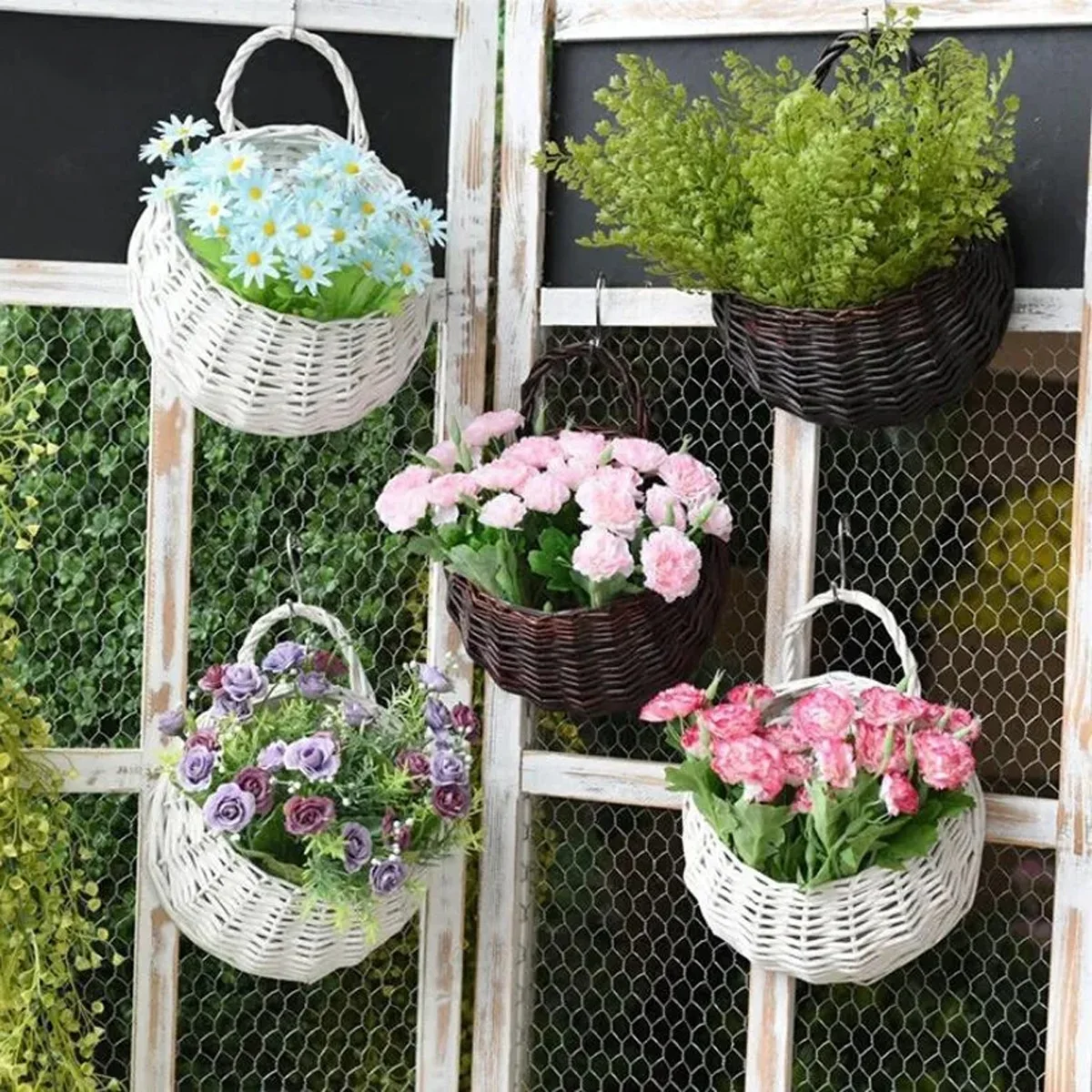 Decorative Wall Hanging Flower Pots & Planters Plant Containers for ...