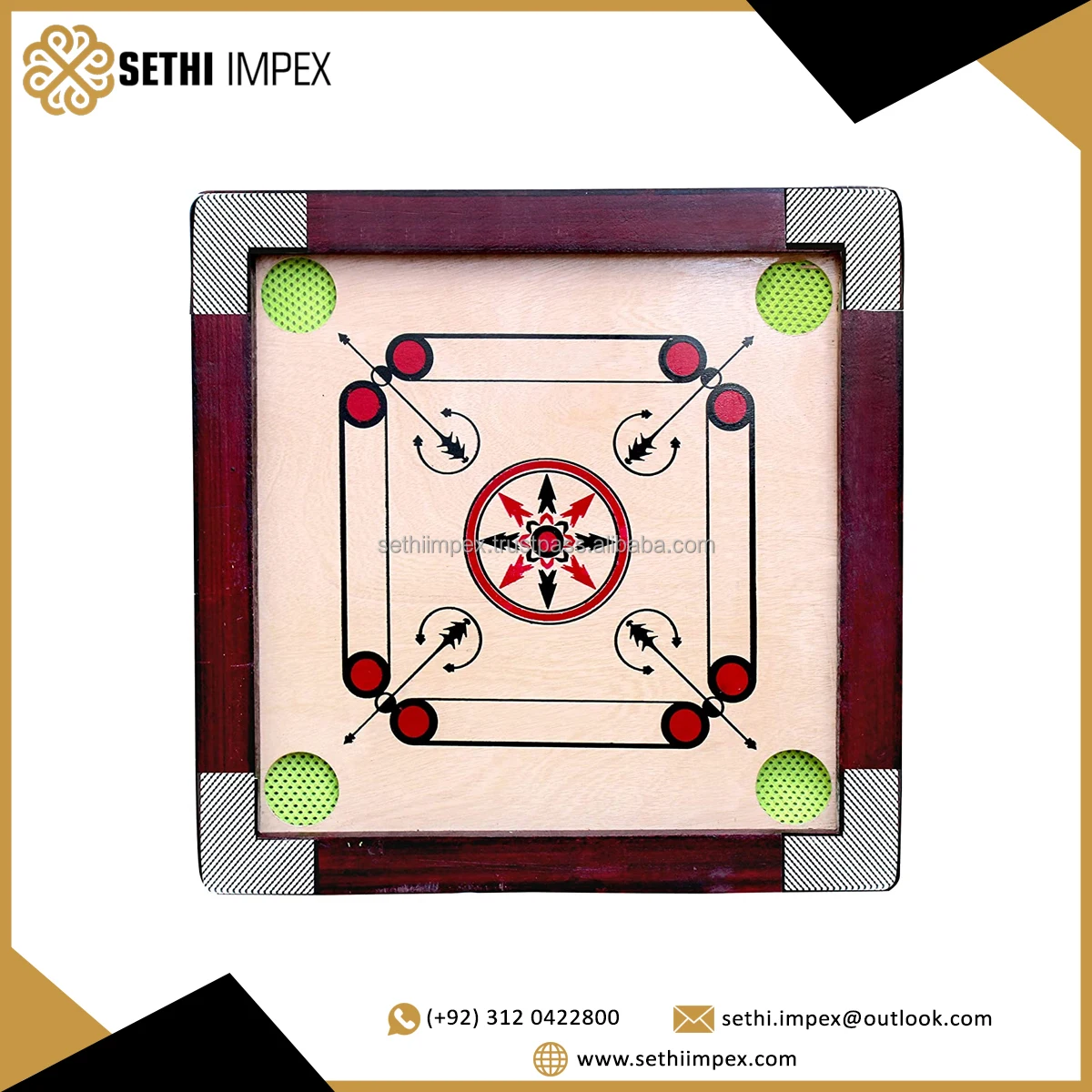 High Quality Wooden Waterproof Carrom Board Extra Large Inches Game Best Selling Indoor Games