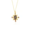 4. Brown Smoky Quartz, Pink & White CZ