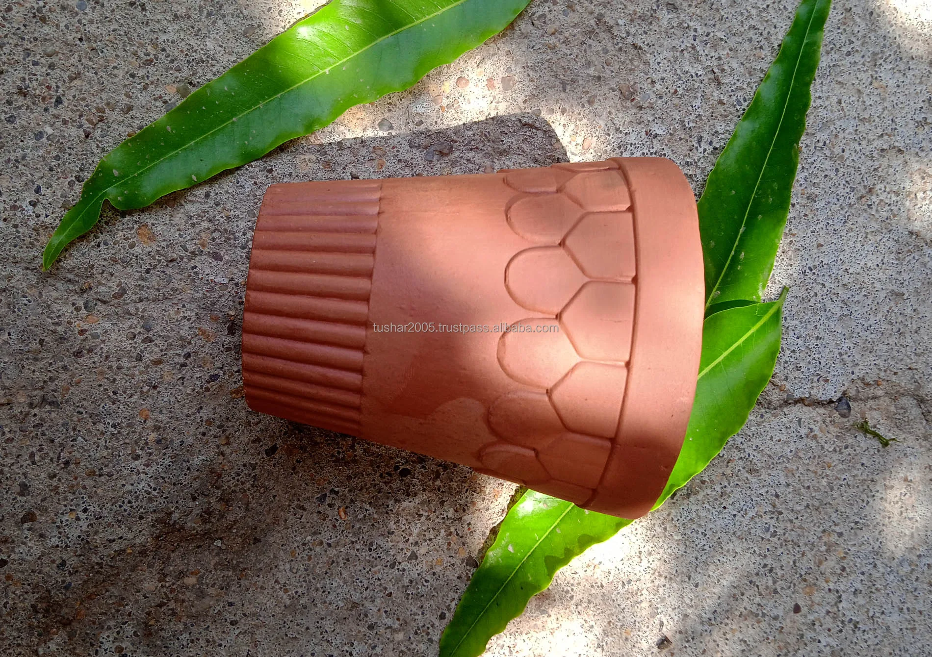 Traditional Handmade Clay Terracotta Conical Eco Friendly Tea Cups For