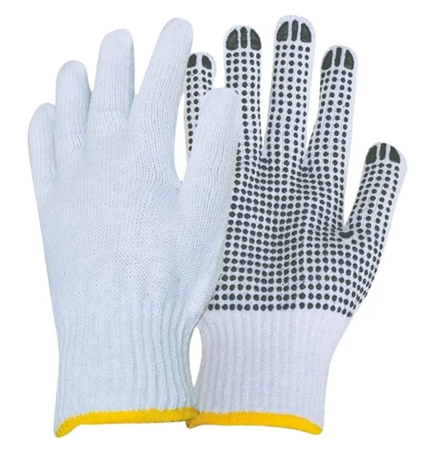 Interlock Disposable Thin Work White Eczema Cotton Gloves Interlock Coated Orange Diamond Pure