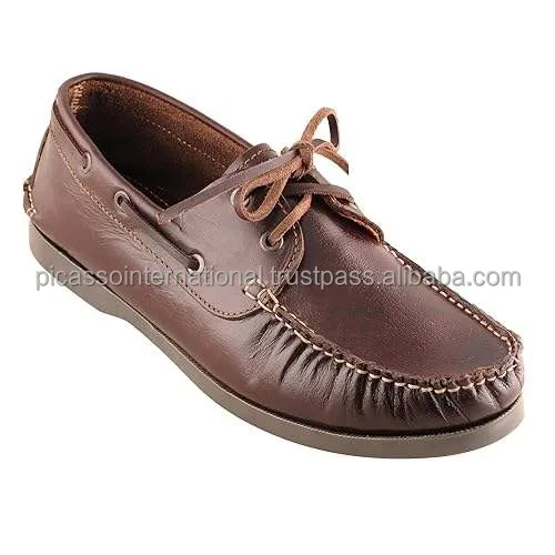 Wide Range of Excellent Quality Unique Design Slip on Formal Casual Office Party Wear Men's Genuine Leather Boat Shoes