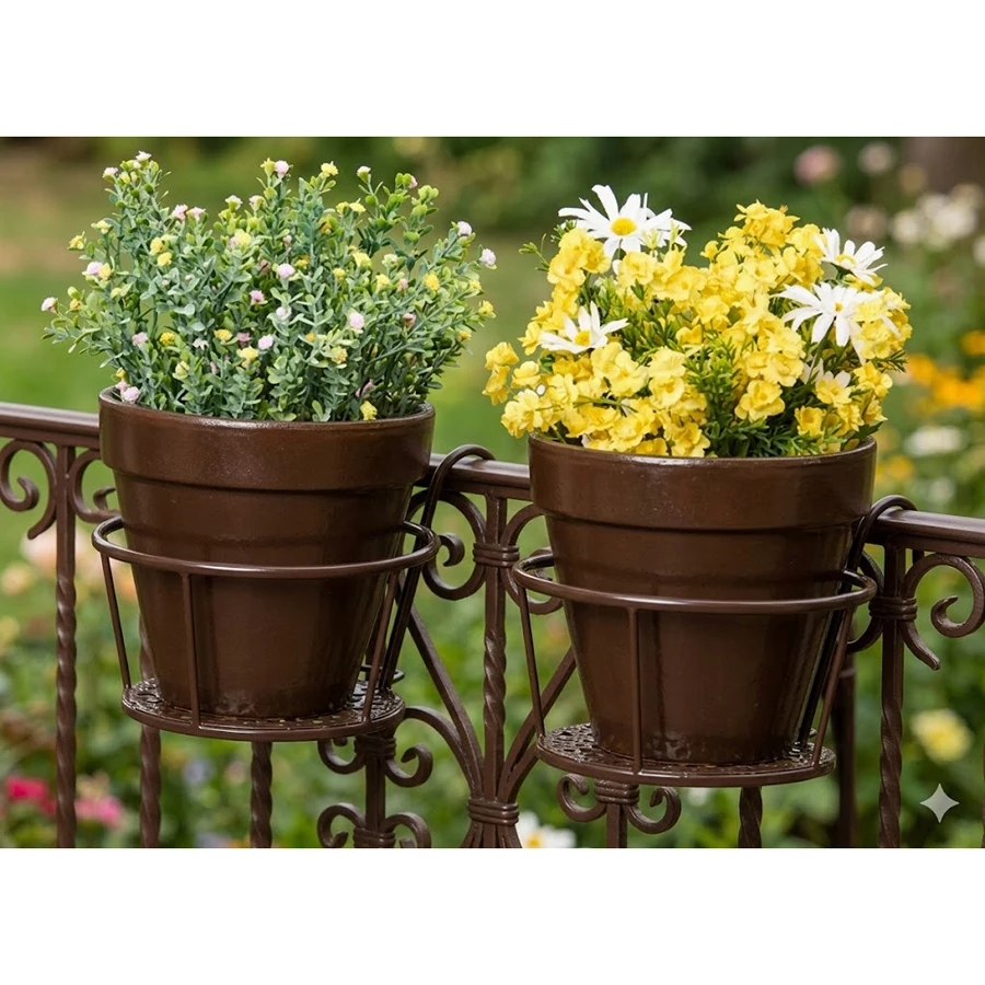 Railing Flower Pot Holders for Balcony