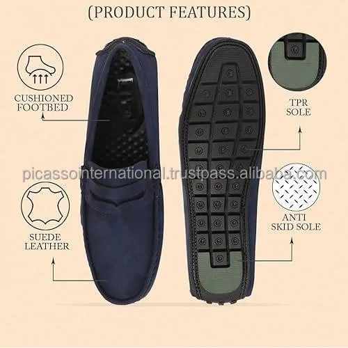 Attractive Design Stylish Look Wholesale Supply Genuine 100% Cow Hide Leather Loafer Shoes fom Indian Manufacturer