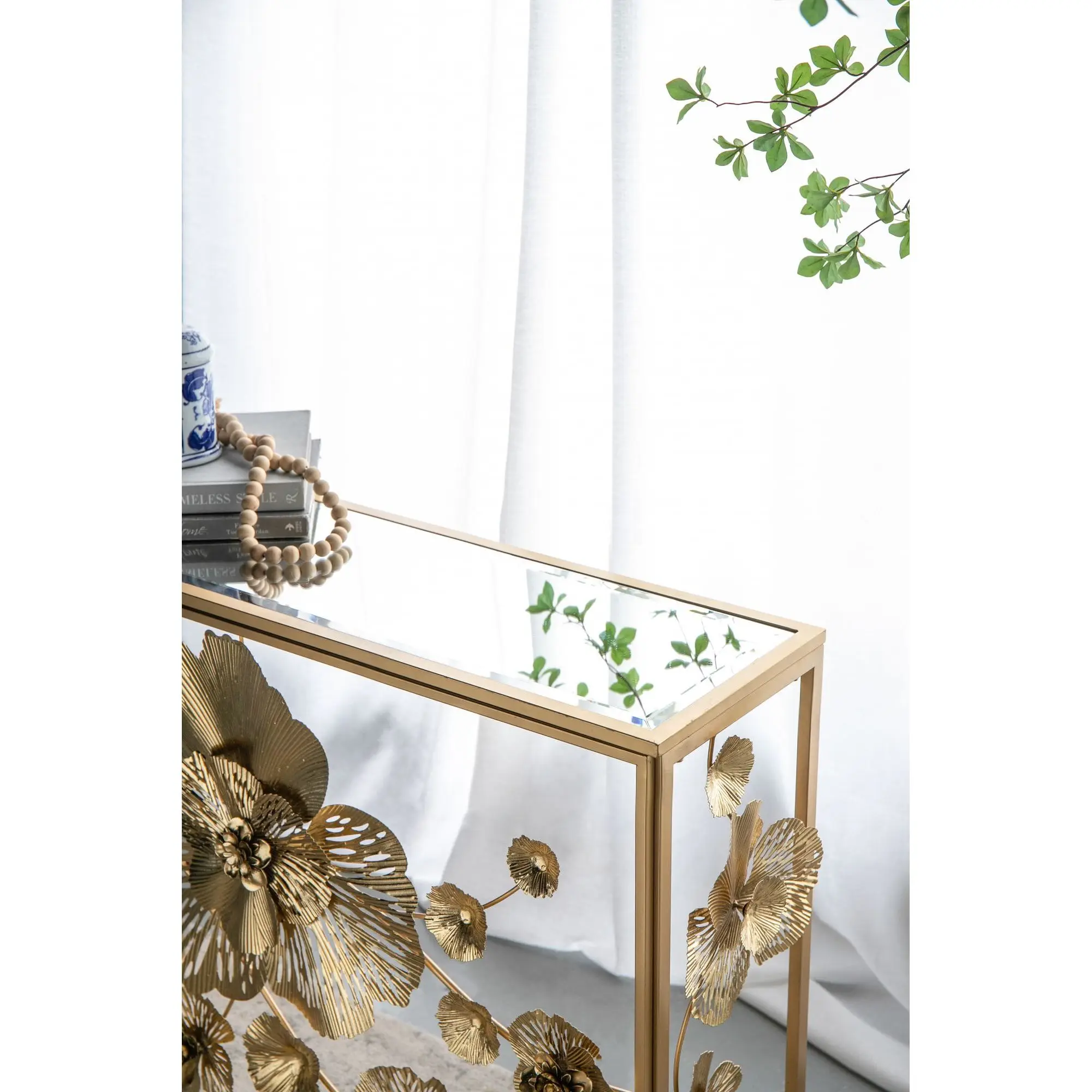Elvarenae Florielle Gilded Console Table — product detail