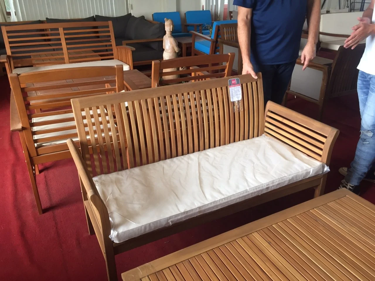 Teak Acacia Eucalyptus Wood Garden Bench Garden Furniture Vietnam High Quality Outdoor Modern