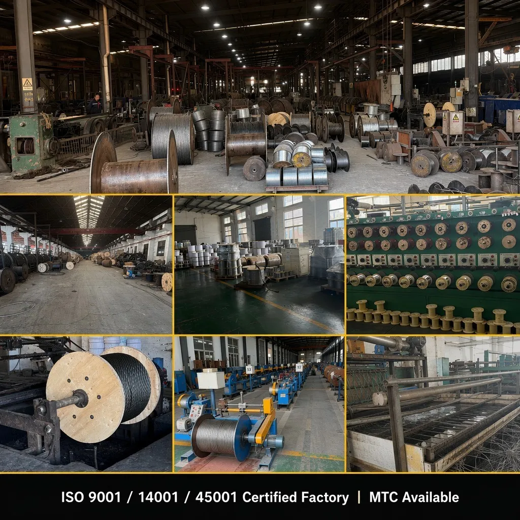 Solite Factory Floor: ISO 9001 certified production lines for steel wire rope