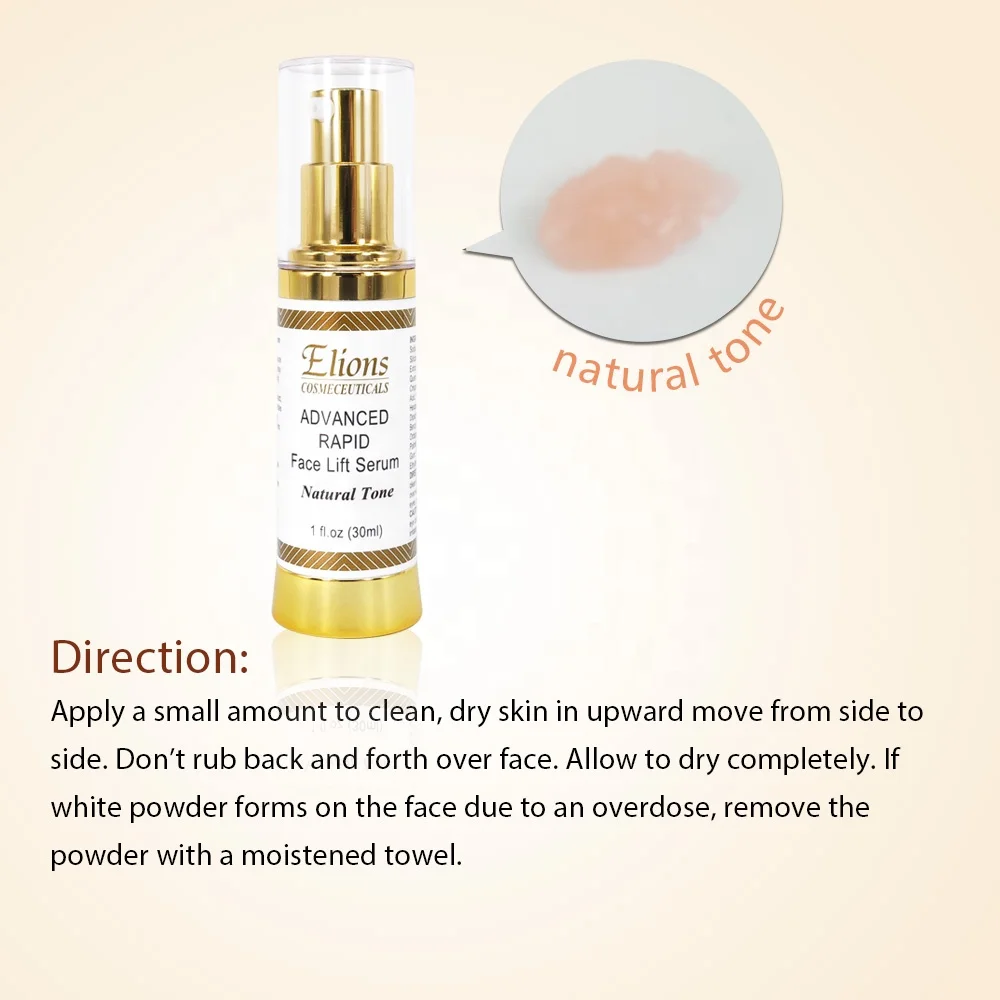 Private Label 3-Minute Instant Face Lifting Anti-Aging Serum Cruelty-Free Skin Care Peptide Wrinkle Smoothing Gel