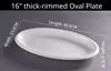 16" thick-rimmed oval Plate