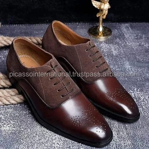 Leather Edge Oxford Diamond Shaped Italian Genuine Leather Reverse Goodyear Welted Formal Shoes for Men and Boys