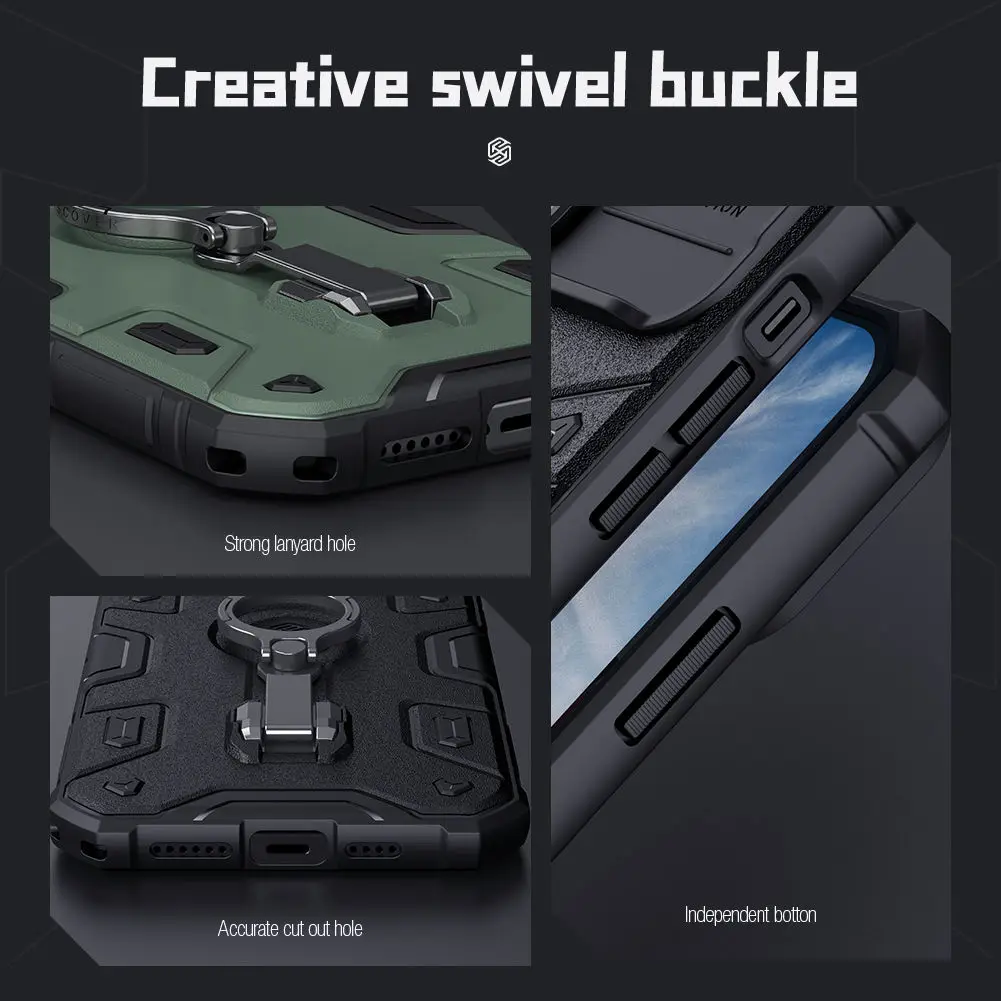 For IPhone12 13 15pro and Pro Max Cover Nillkin CamShield Armor Pro Slide Camera Protect Magnetic Mobile Phone Case