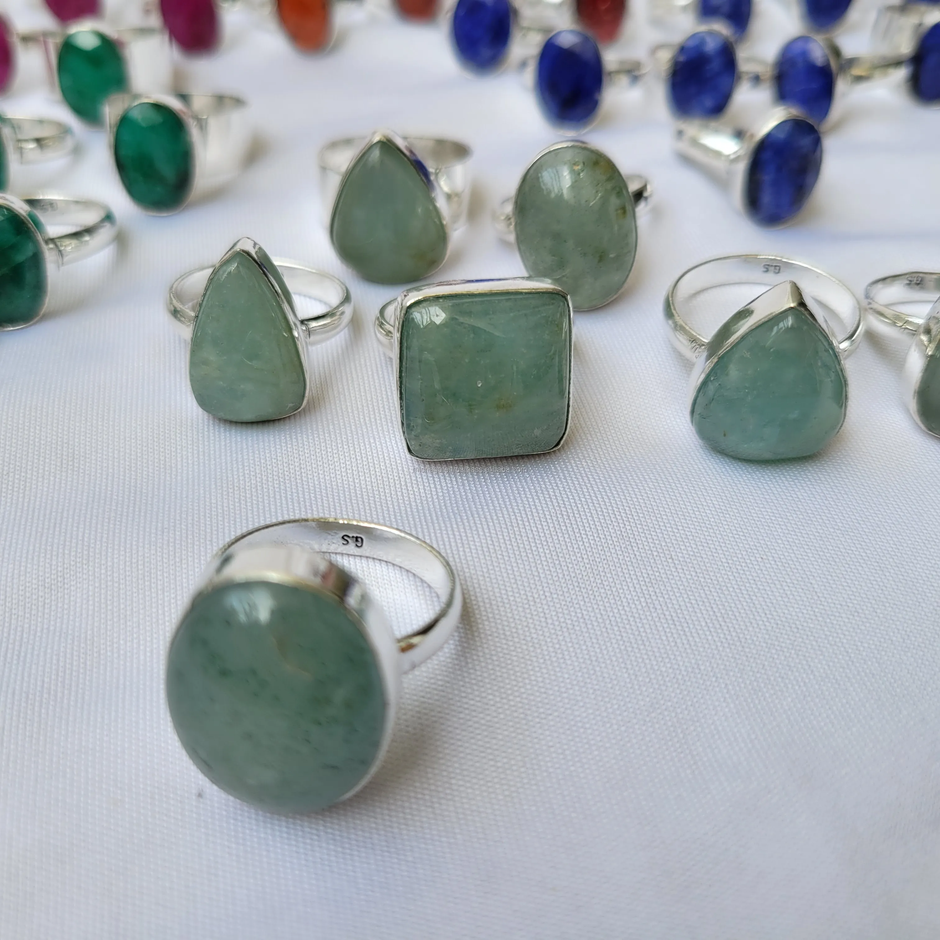 Green Aquamarine rings (9)