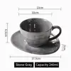 240ml Cup with saucer stone gray