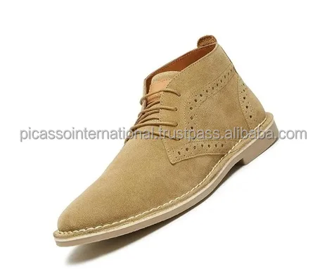 Manufacturer and Supplier of Custom Logo Formal Casual Wear Office Party Wear 100% Swede Genuine Leather Ancle Boot Shoes