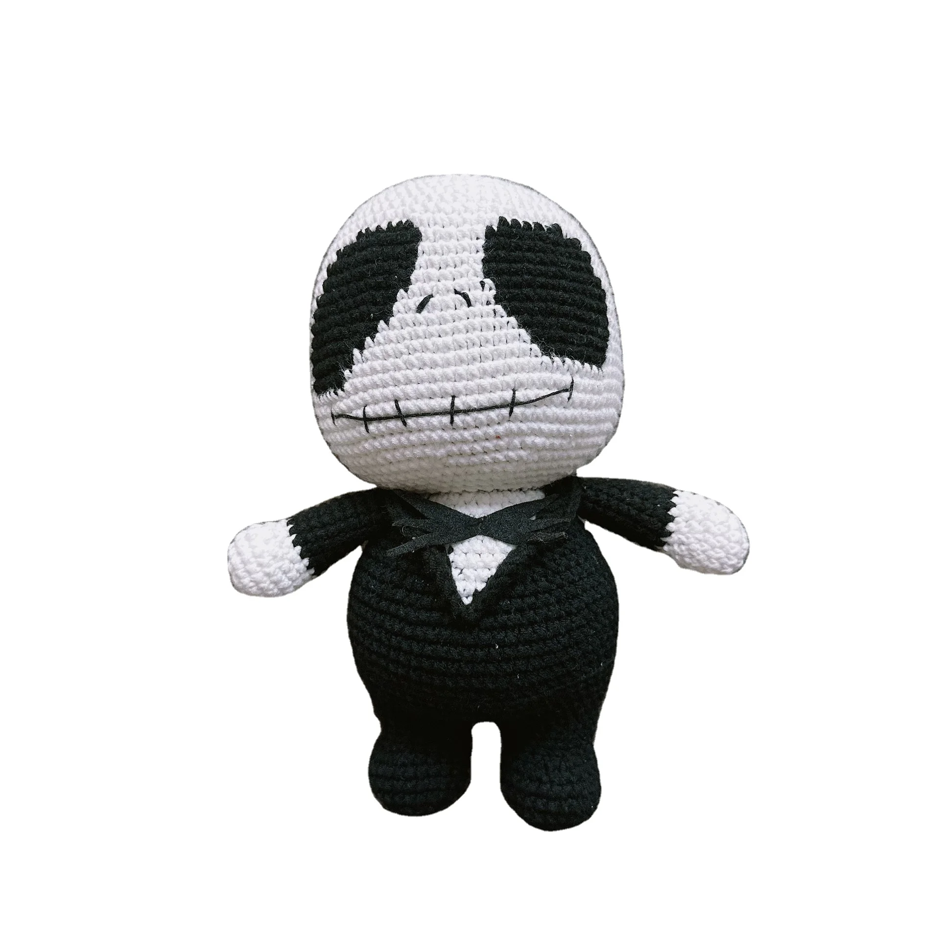 2024 New Arrival Factory Direct Price Handmade Amigurumi Doll Skull Skeleton Gothic Spooky Crochet Toy Monster Halloween Gift