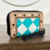 Turquoise & White checkered