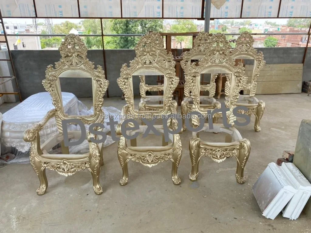 Hindu Wedding Decor Lowseating Mandap Chairs Beautiful Wooden Carved Mandap Chairs Gujarati