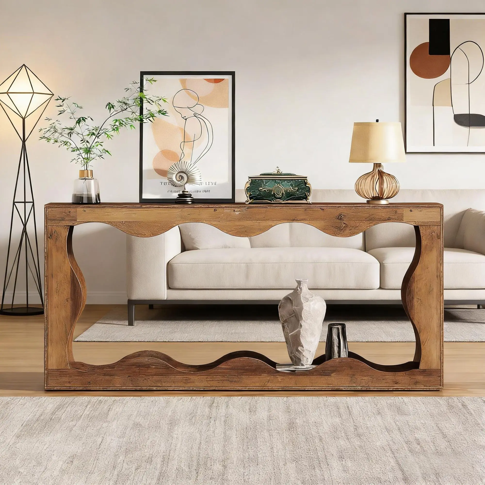 Elvarenae Onde Wave Console Table — product detail