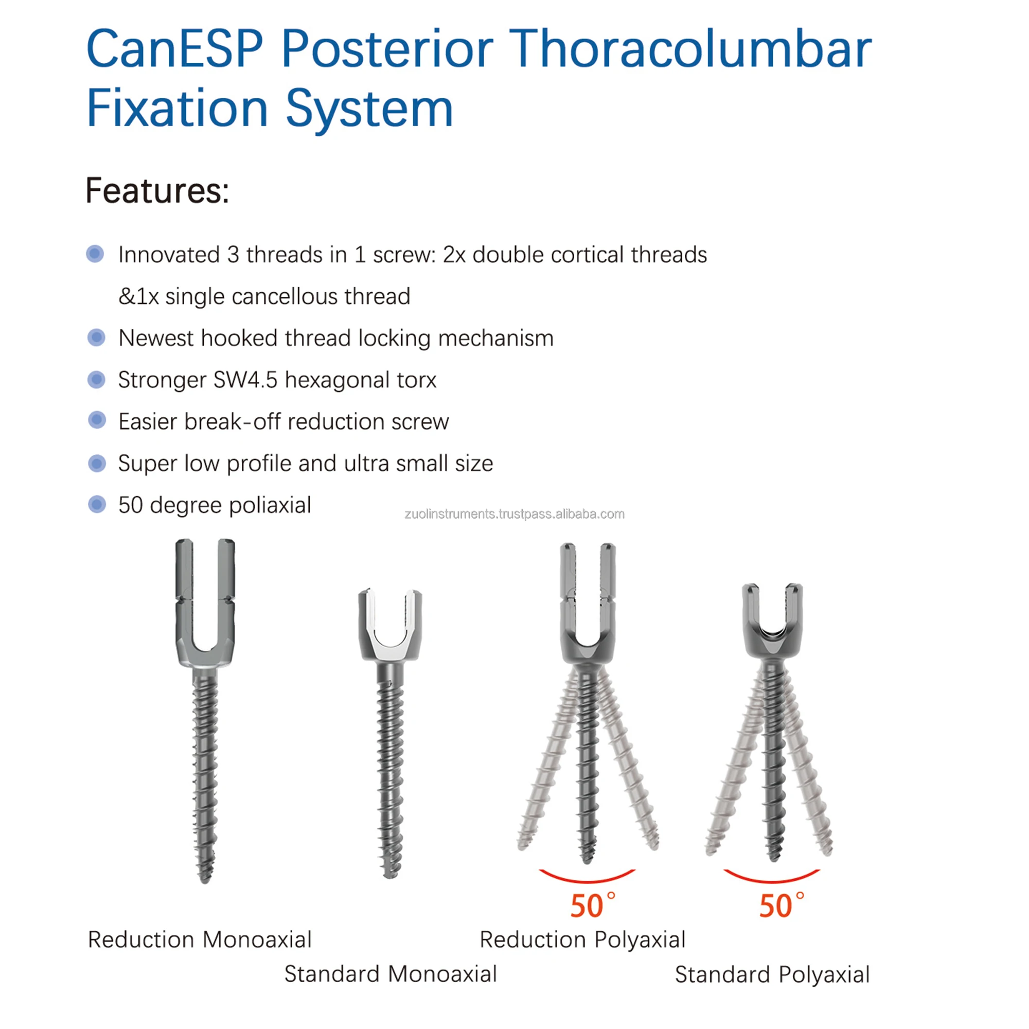 Orthopedic Implants Surgical Spine Cervical Thoracic Lumbar Peek Cage ...