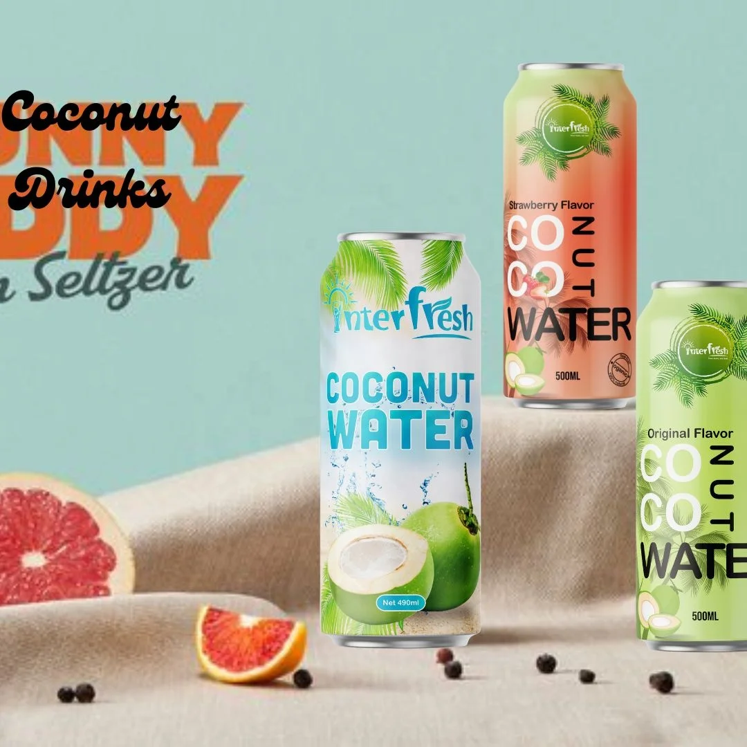 Безалкогольные напитки INTERFRESH 500 мл кокосовой воды с мякотью без мякоти оригинальный любым вкусом частная этикетка низкий минимальный объем высокое качество