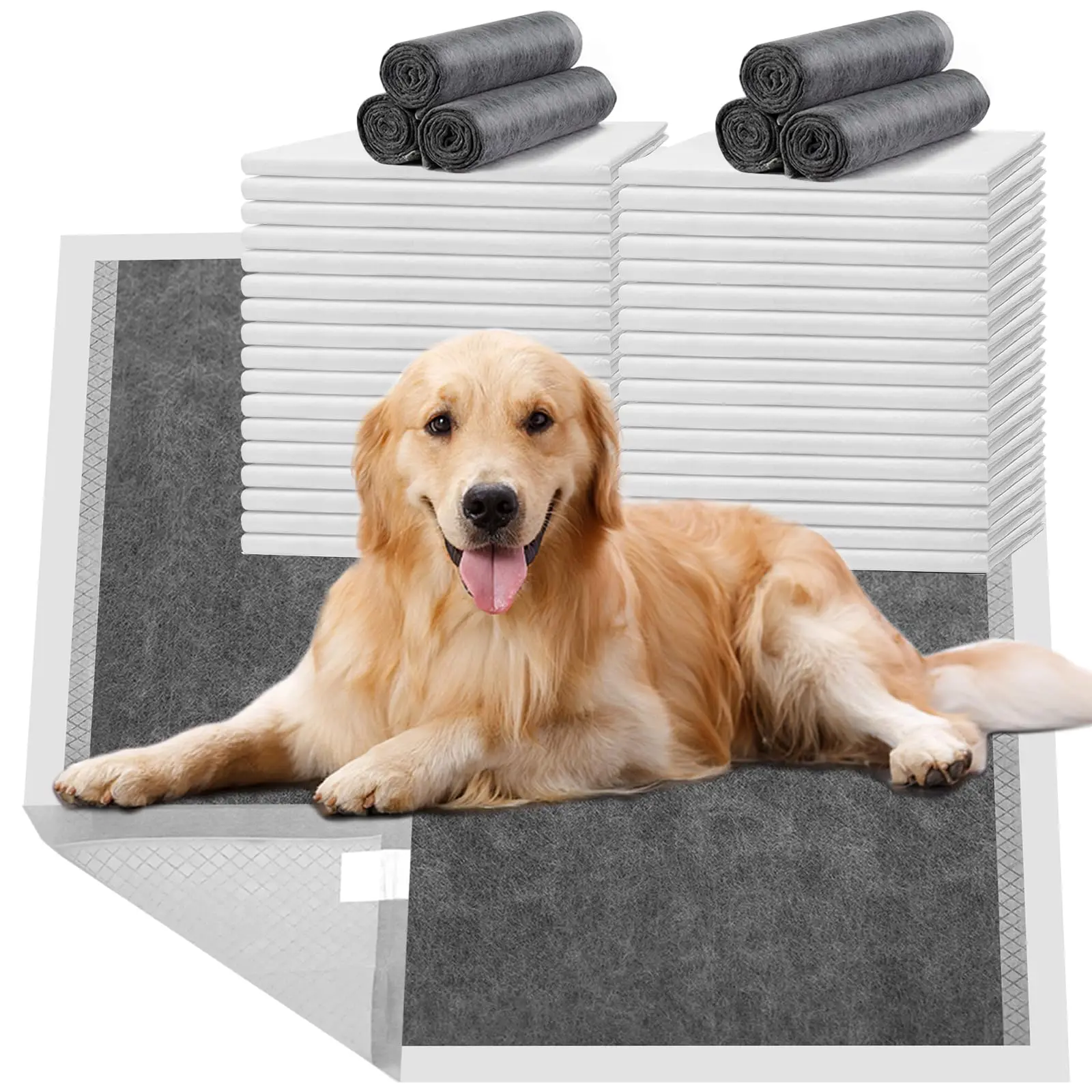 Puppy Training Pad Charcoal with Adhesive Charcoal Pet Dog Potty