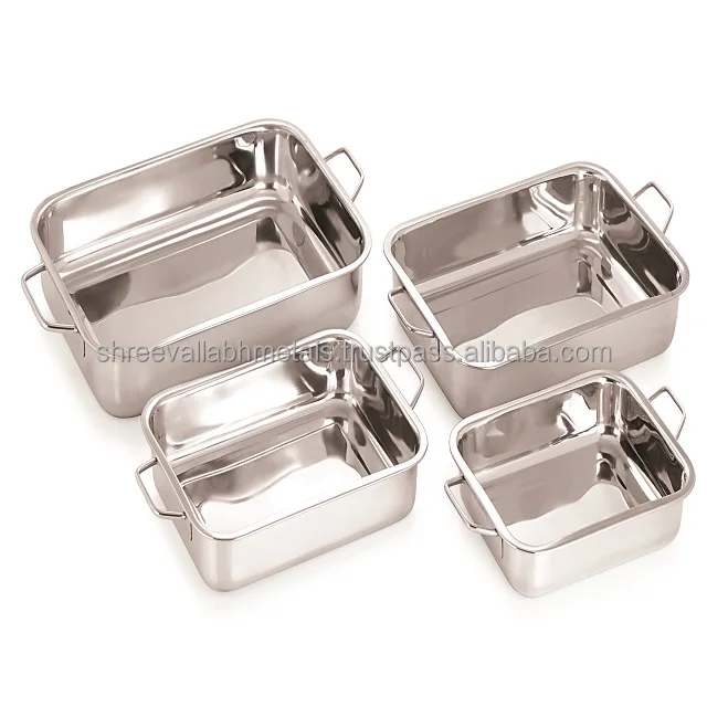 Stainless Steel Baking Tray With W/o Grill High Quality Mirror Polish