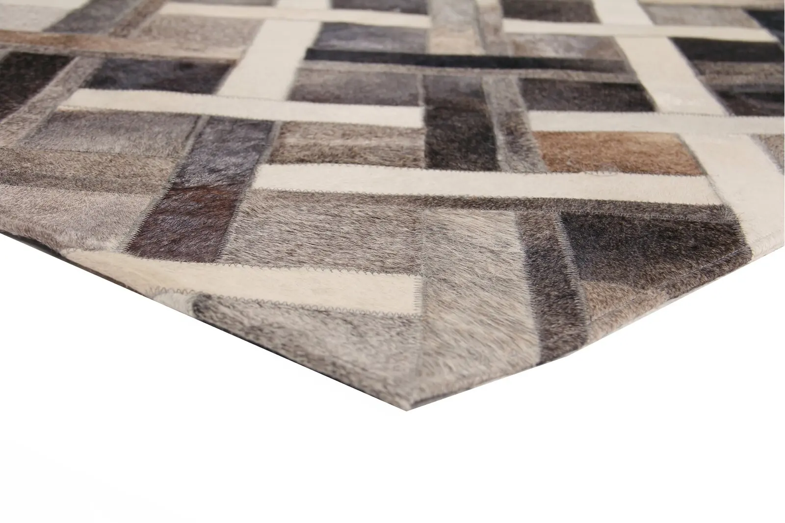 Authentic 8x10 Handmade Wool Cowhide Rug New Design Woven Hair-on 100% Cotton Material Area Rug for Living Room Bedroom Hallway