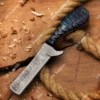 Damascus Steel & Blue Pakka Wood
