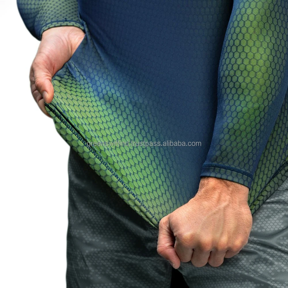 Custom Short Sleeve Surf Logo Mma Bjj Compression Shirt Sublimated Jiu