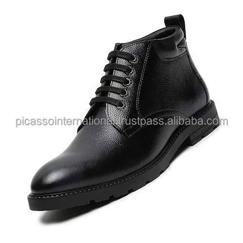 Bulk Quantity Supplier of Stylish Look Good Quality Cow Hide Genuine Leather Shoes Daily and Casual Wear Boots for Men