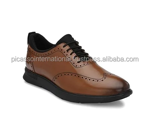 Huge Sale on Best Quality Hot Selling Casual Wear Oxford Trendy Office Business Full Grain Genuine Leather Shoes for Men