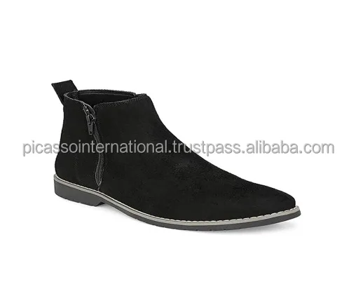 Leading Indian Exporter of Superior Quality Casual Wear 100% Swede Leather Ancle Shoes Boots for Men at Direct Factory Price