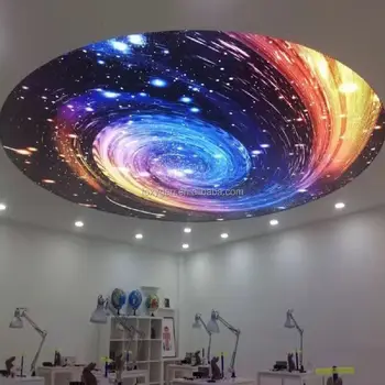 Plafond Tendu Personnalisé Toile PVC Imprimée Galaxie Spirale