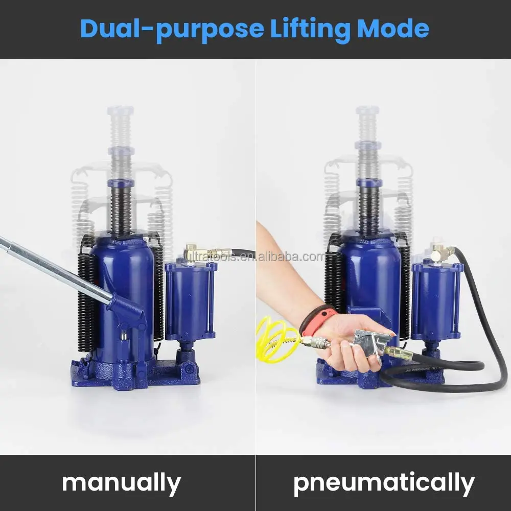 20t Pneumatic Bottle Jack Hydraulic Air Bottle Jack Heavy Duty Auto