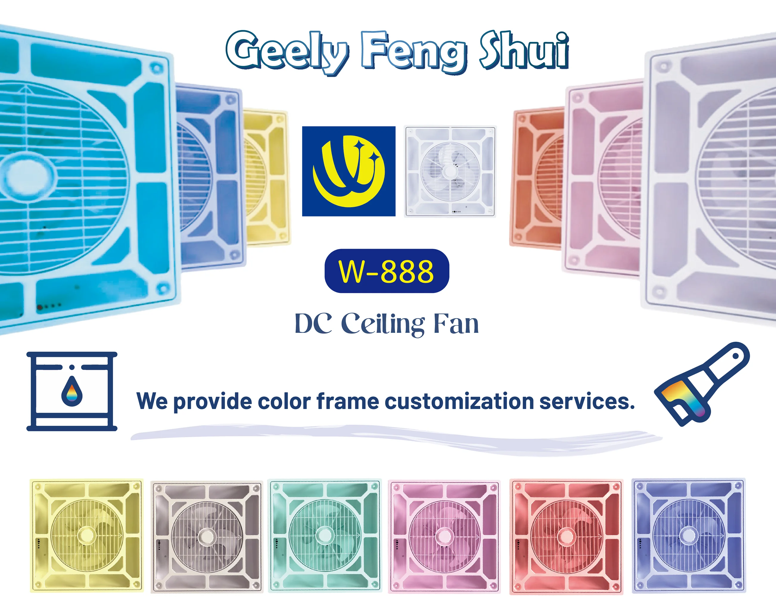 Energy Saving Air Cooling Ceiling Fan Low Noise Plastic Fan with Remote Control Electric Power Source