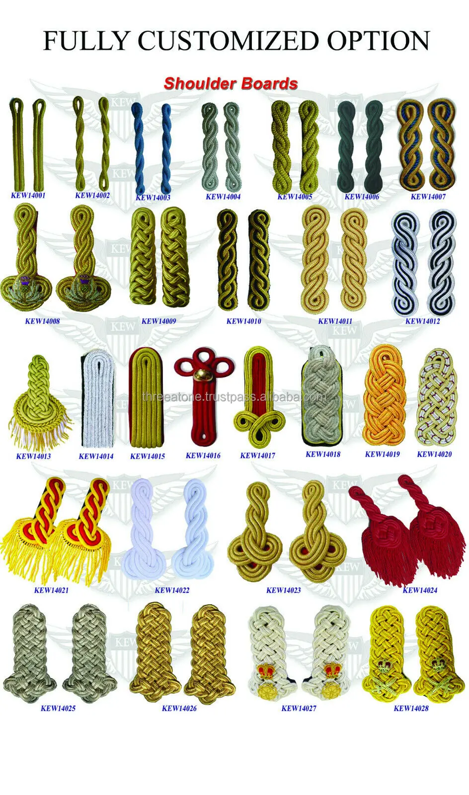 Dress Uniform General Staff Epaulettes Shoulder Cords - Buy Dress ...