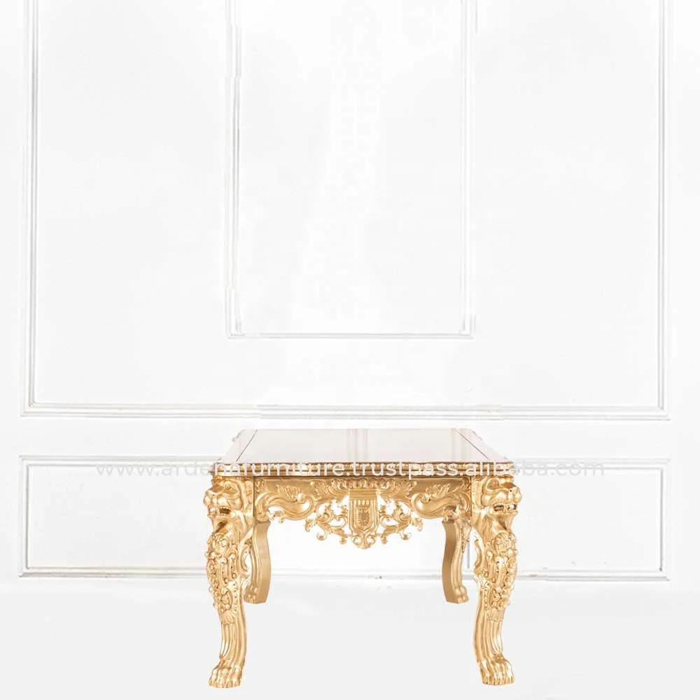 Exquisite Victorian Style Solid Wood Hand Made Lion Head Dining Tables for Banquet Living Room Furniture