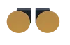 Matt Black+Matt PVD Gold