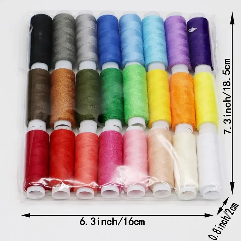 24 Colour Polyester Machine Embroidery Sewing Threads Hand Sewing