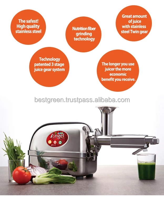 All Stainless Steel Juicer With Twin Gear Made In Korea For Home Use