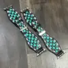 Turquoise & Black Checkered