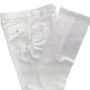 Men's Casual Loose Fit Breathable Linen Straight Leg Zipper Fly Pants Summer Thin Cotton and Linen Mid Waist Canvas Comfortable