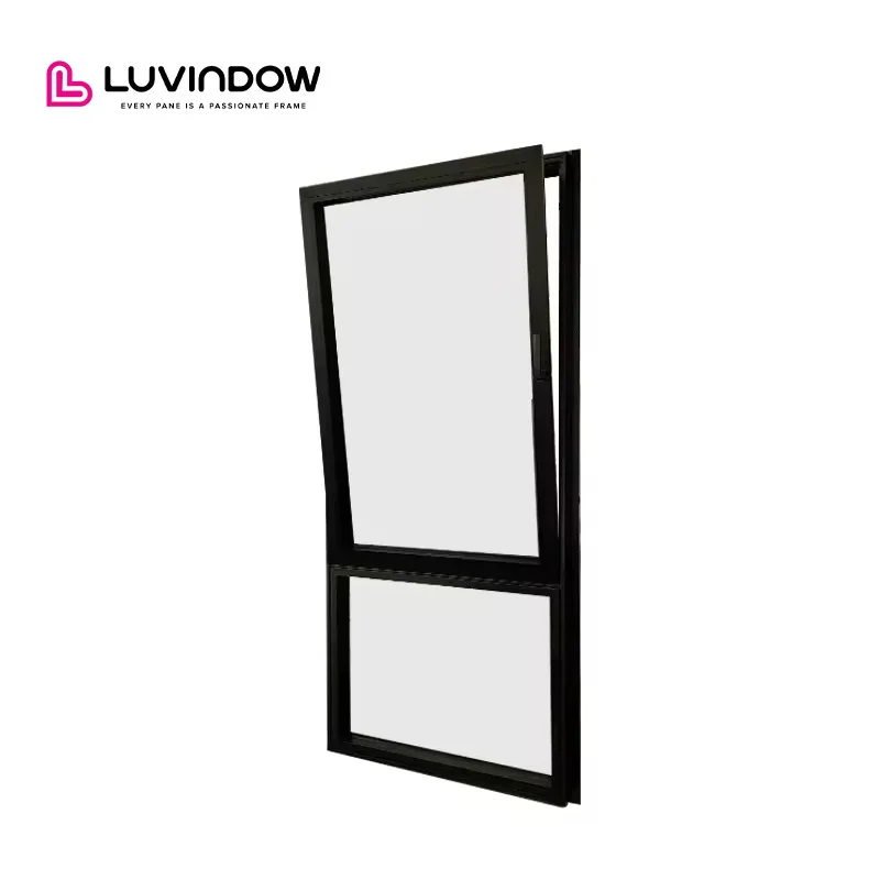 Ultra Narrow Frame House Window Design Anti-deformation Heat Insulation Aluminum Black Tilt Turn windows